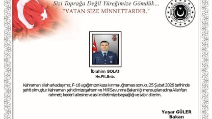 Şehit F-16 Pilotunun kimliği belli oldu