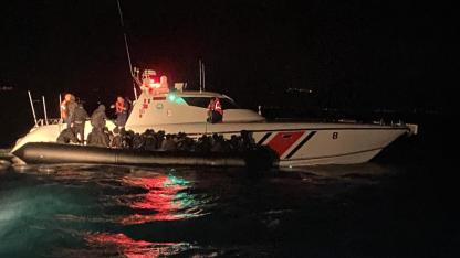 Ayvalık'ta 39 göçmen kurtarıldı