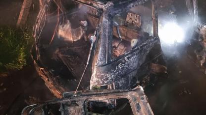 Burhaniye’de korkutan araç yangını