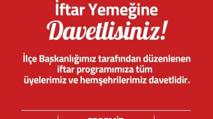 CHP Edremit İlçe Başkanlığı iftar programı düzenledi