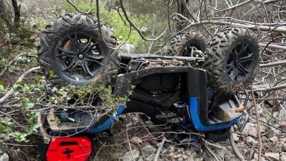 Edremit'te ATV devrildi: 2 yaralı