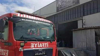 Edremit’te Mutfak İmalathanesinde Yangın