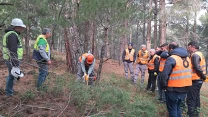 Edremit’te Orman İşçileri Kazdağlarında sınava girdi