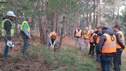 Edremit’te Orman İşçileri Kazdağlarında sınava girdi