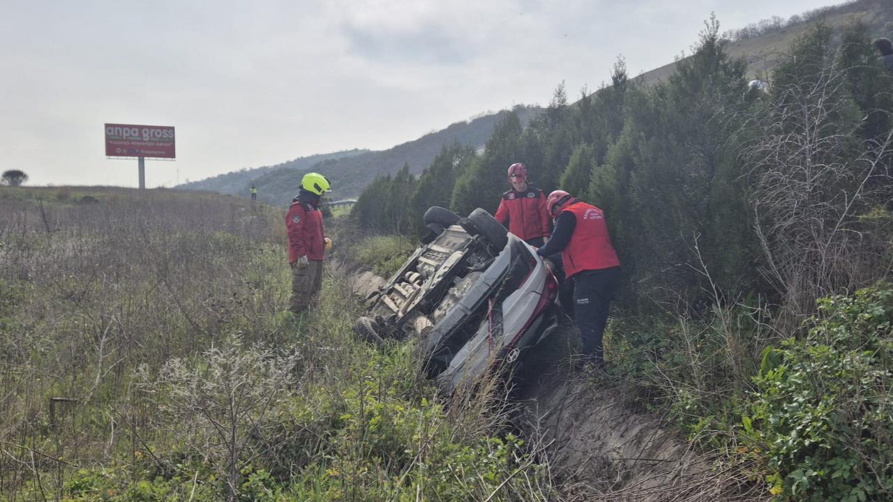 İstanbul-İzmir Otoyolu'nda kaza: 1 yaralı