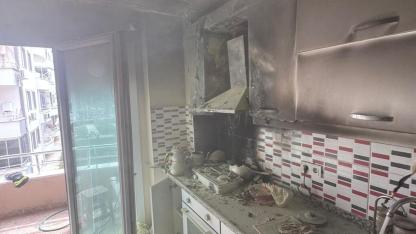 Ayvalık'ta korkutan ev yangını