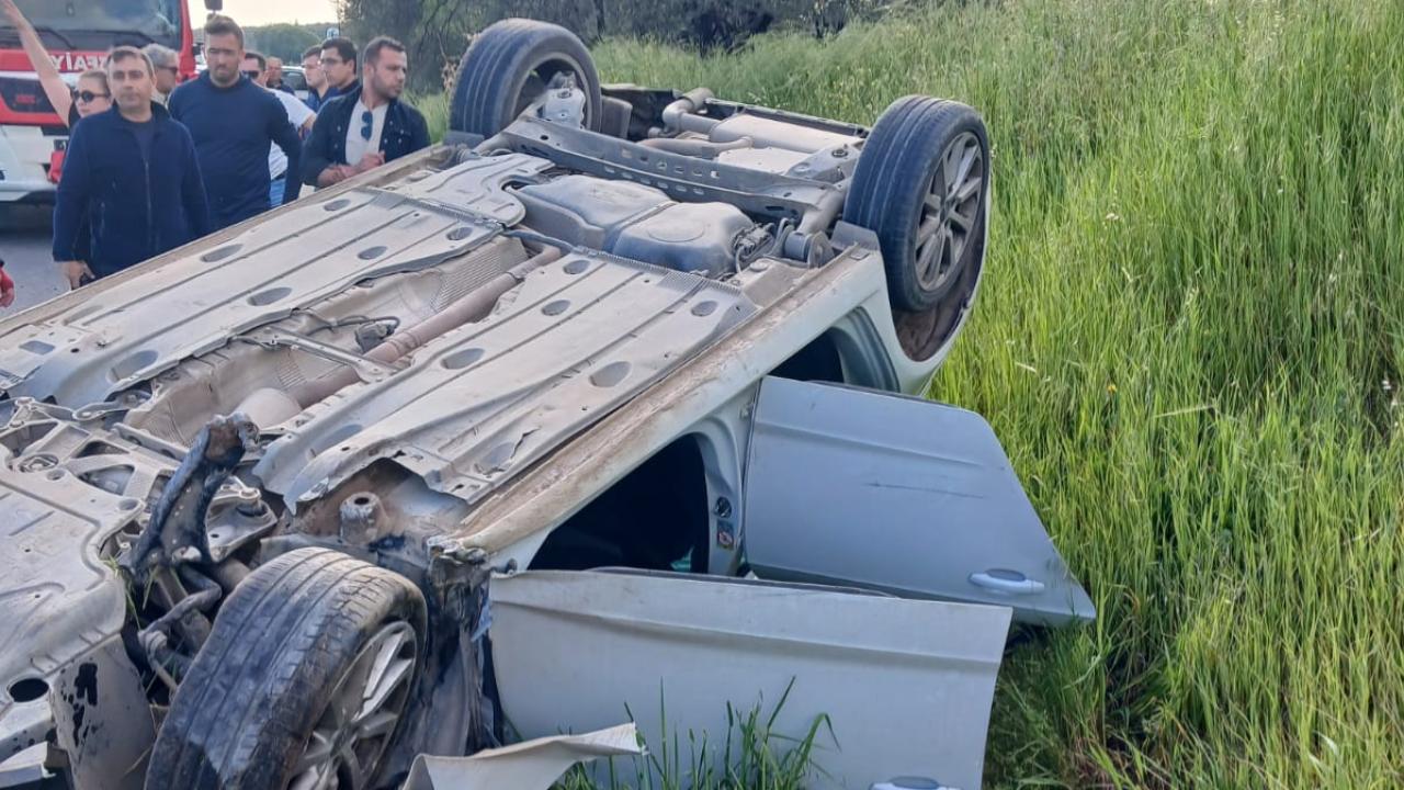 Ayvalık’ta korkutan kaza