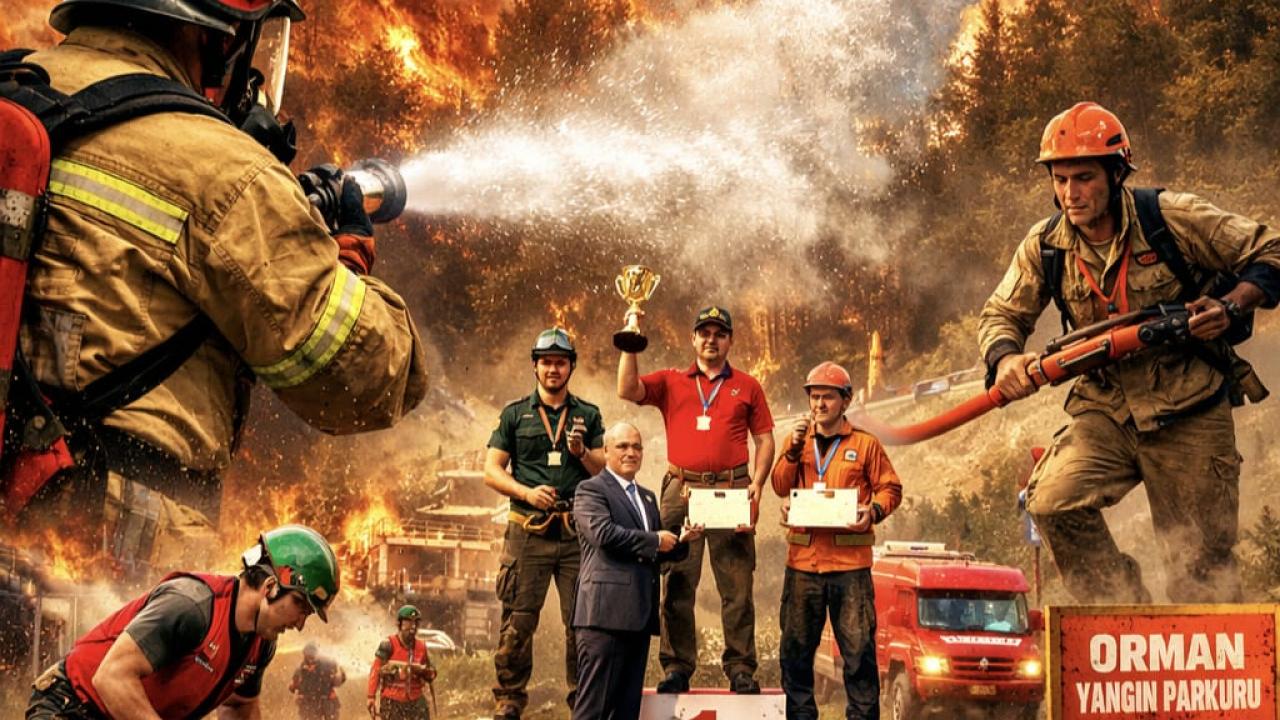 Bigadiç’te Orman Yangınlarına Müdahale Yarışması