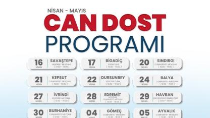 Can Dost Yerinde Hayvan Bakım ve Tedavi Aracı’nın Nisan-Mayıs programı belli oldu