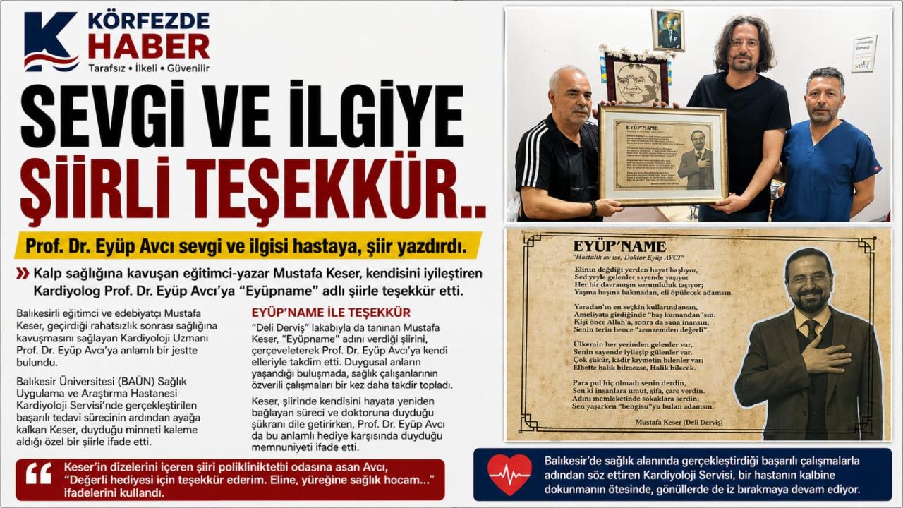 Deli Derviş, Balıkesir’in kalpçisi için şiir yazdı