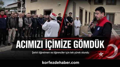 Edremit’te Şehit Öğretmen ve Öğrenciler İçin Gıyabi Cenaze Namazı