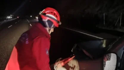 Otoyolda zincirleme kaza: 2 yaralı