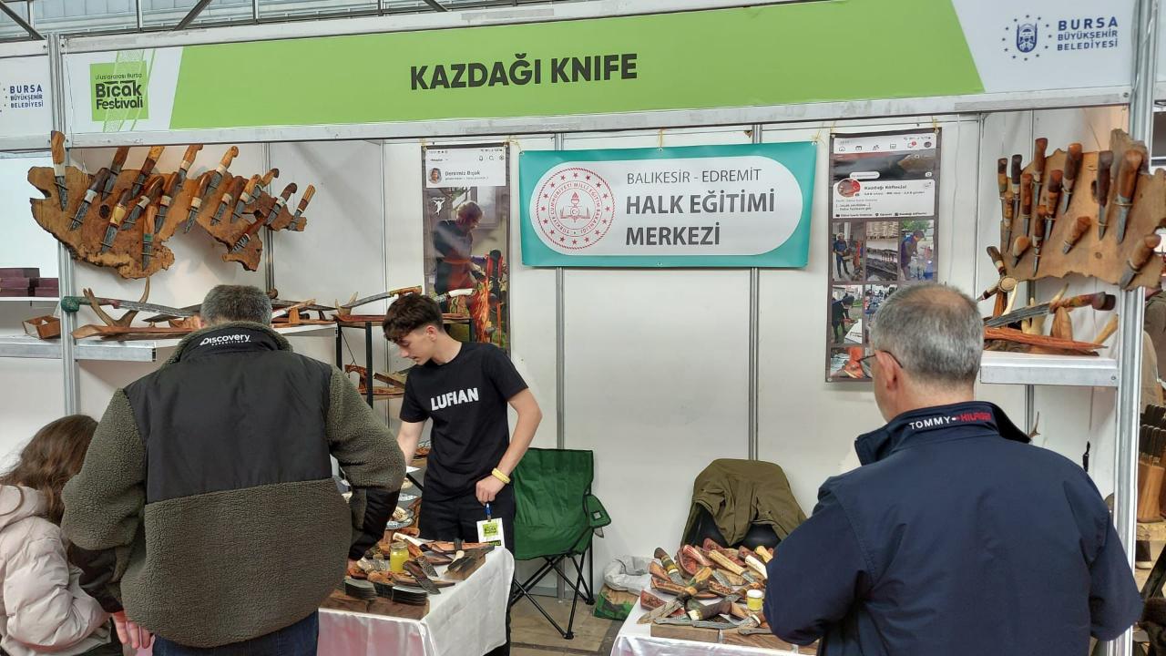 Edremit Halk Eğitimi Merkezinden İlklere Devam Uluslararası Bıçakçılık Fuarına Katılım