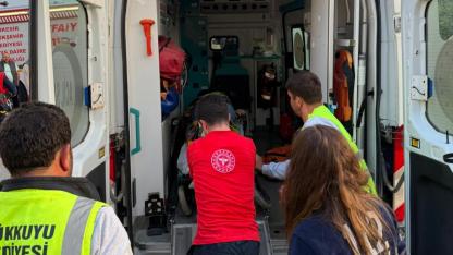 Şarampole yuvarlanan araçta sürücü yaralandı