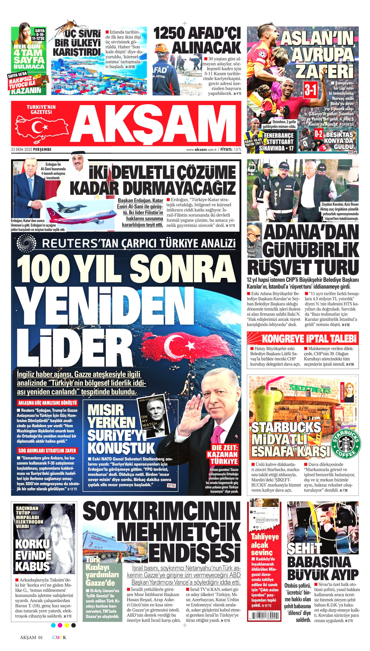 AKŞAM Gazete Manşeti