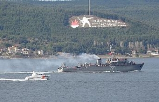 Rus askeri gemileri Çanakkale Boğazı’ndan peş...