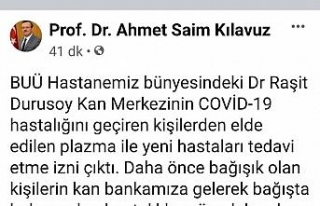 Uludağ Üniversitesi’nde korona virüs tedavisi...