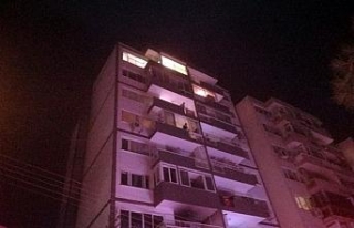 9 katlı binanda korkutan yangın