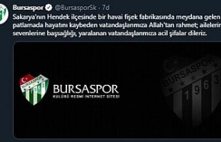 Bursaspor’dan başsağlığı mesajı