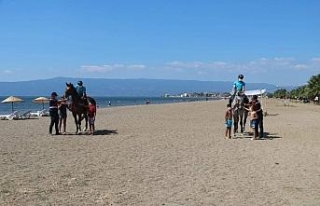 Bursa’nın sahilleri ve piknik alanları atlı jandarma...