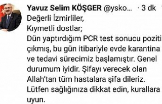 İzmir Valisi Yavuz Selim Köşger korona virüse...