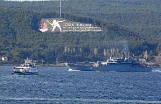 Rus savaş gemisi ’Novocherkassk’ Çanakkale Boğazı’ndan...