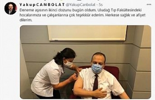 Bursa Valisi Canbolat korona aşısının ikinci dozunu...
