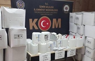 İzmir’de 33 bin litreden fazla sahte etil alkol...