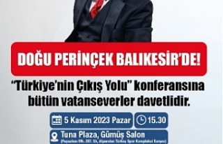Vatan Partisi Genel Başkanı Doğu Perinçek, Balıkesir'e...