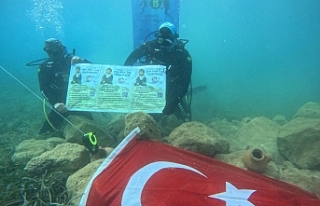 SMA’lı Eren Bebek için deniz altında bayrak açtılar