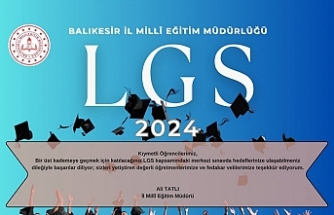 İl Milli Eğitim Müdürü Ali Tatlı LGS Sınavı ile ilgili mesaj yayınladı