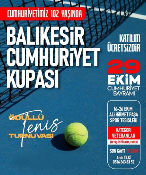 Büyükşehir, 29 Ekim Haftası'nda Tenis Severlere Eğlenceli Anlar Sunacak
