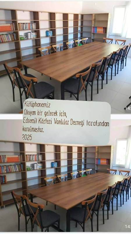 Vanlılar Derneğinden Kırsal Okula Anlamlı Kütüphane Desteği