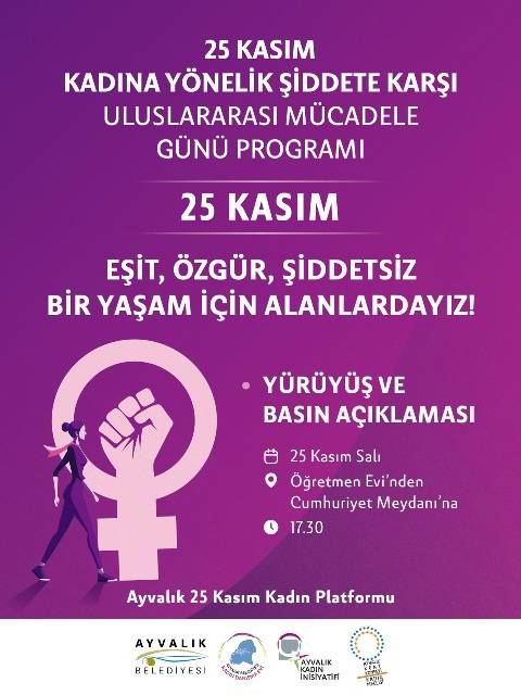 Ayvalık’ta 25 Kasım: “Şiddete Karşı Bir Aradayız!”