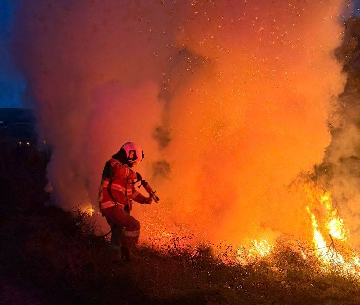 Balıkesir’in Savaştepe İlçesinde Orman Yangını