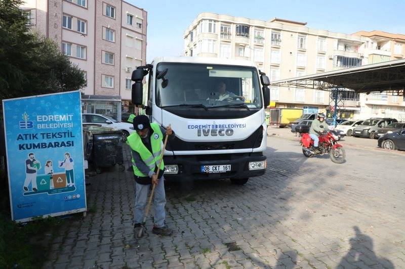 Edremit’te temizlikte 7/24 kesintisiz hizmet