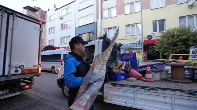 Büyükşehir Zabıtasından kaldırım işgallerine sıkı denetim