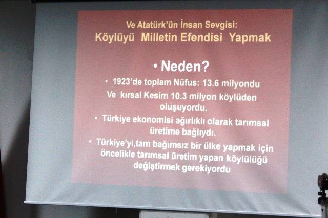 ‘’Atatürk’ün Doğa Sevgisi Ve Tarım’’ Konferansı