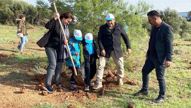 Ayvalık’ta 2 Bin Ağaç Fidanı Toprakla Buluşturuldu