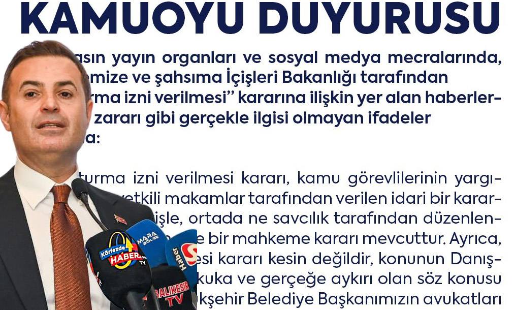 Balıkesir Büyükşehir Belediye Başkanı Ahmet Akın: