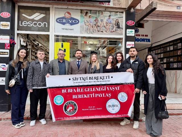 Burhaniye Uygulamalı Bilimler Fakültesi'nden Esnafa Geleneksel Siftah Desteği