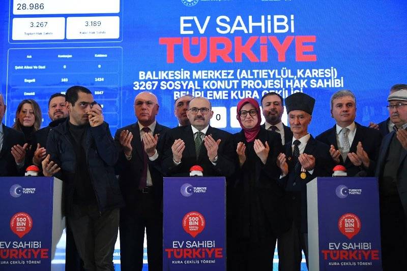 Balıkesir’de 500 Bin Sosyal Konut Kura Çekimi