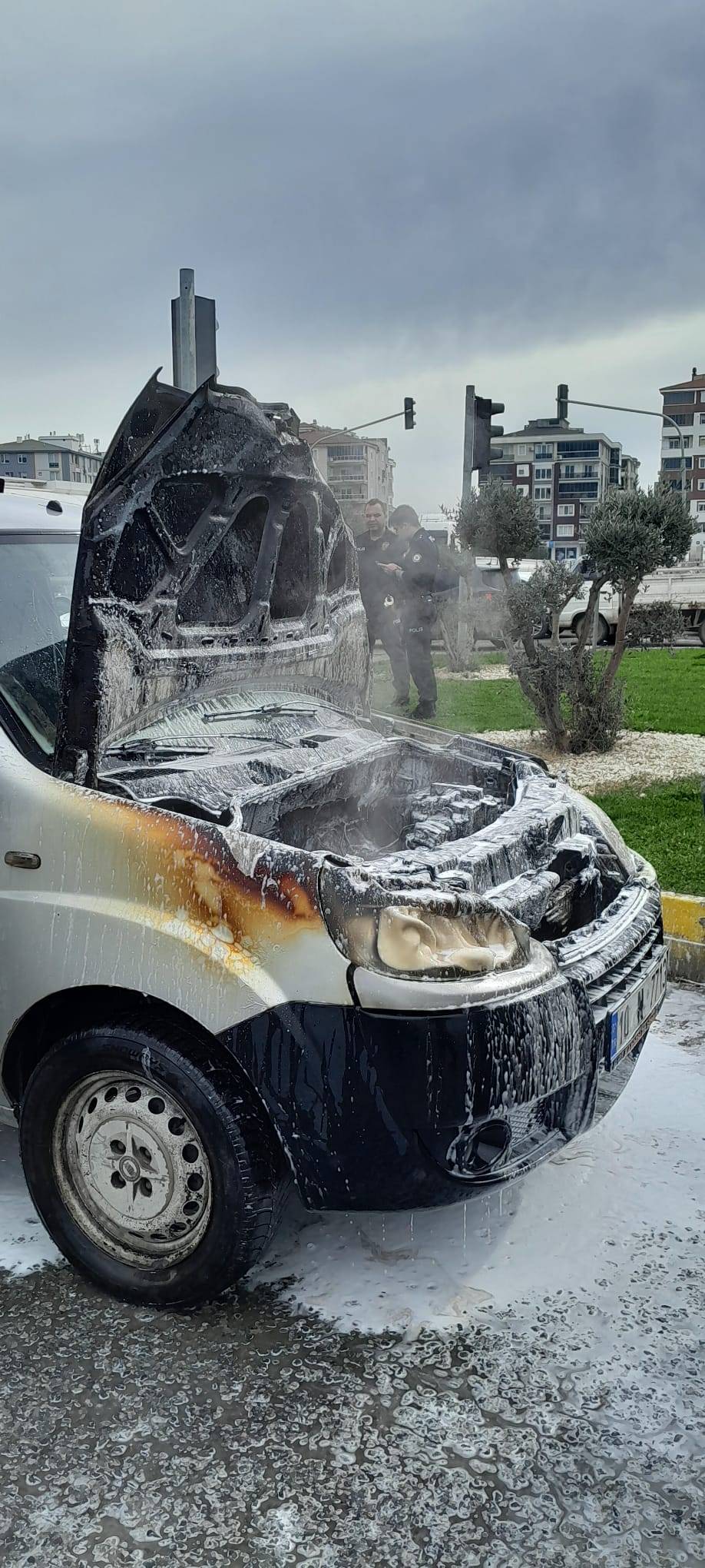 Edremit’te Araç Yangını