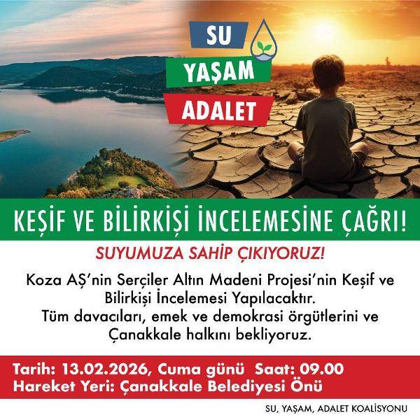 Çanakkale’de Altın-Gümüş Madeni Projesine Karşı Keşif Öncesi Çağrı