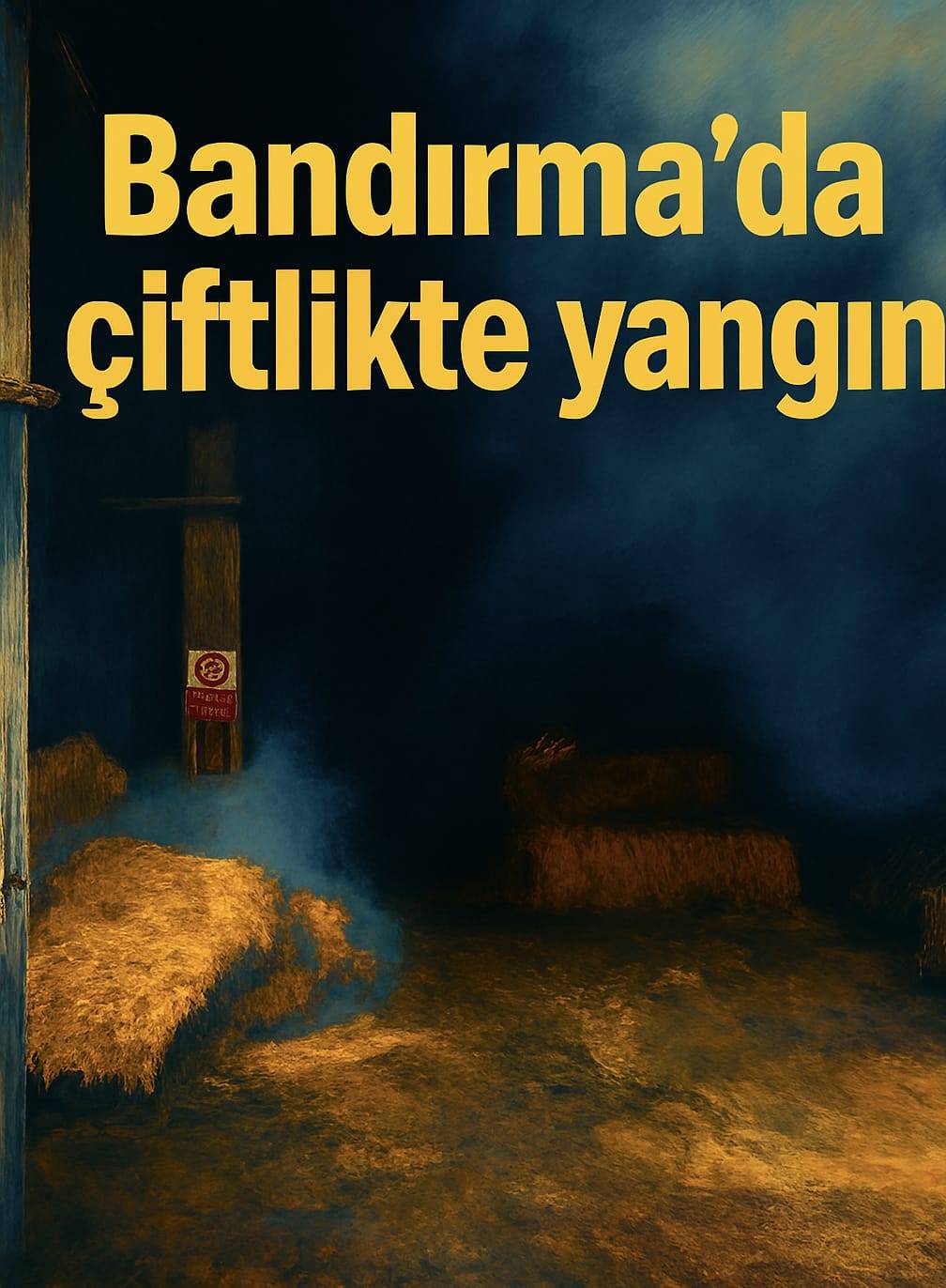 Bandırma’da çiftlikte yangın