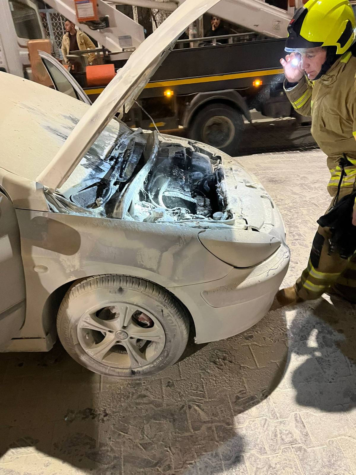 Gönen’de araç yangını