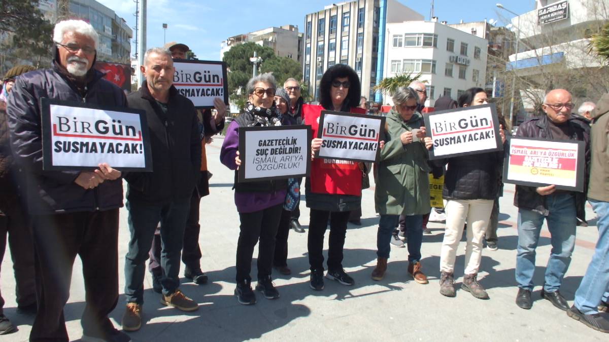 Burhaniye de gazeteci İsmail Arı’ya özgürlük eylemi