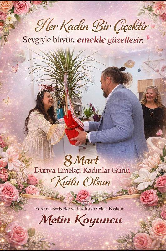 Berberler ve Kuaförler Odası Başkanı Koyuncu kadın üyelerini unutmadı