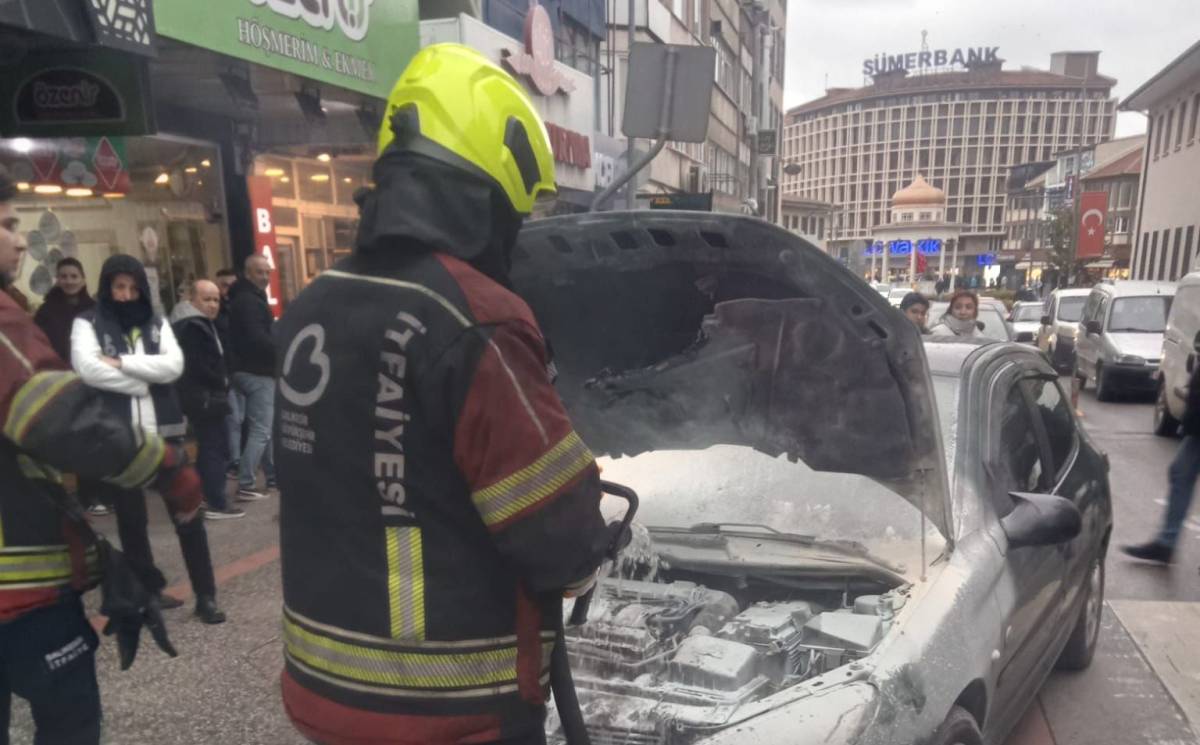 Balıkesir'de araç alevlere teslim oldu