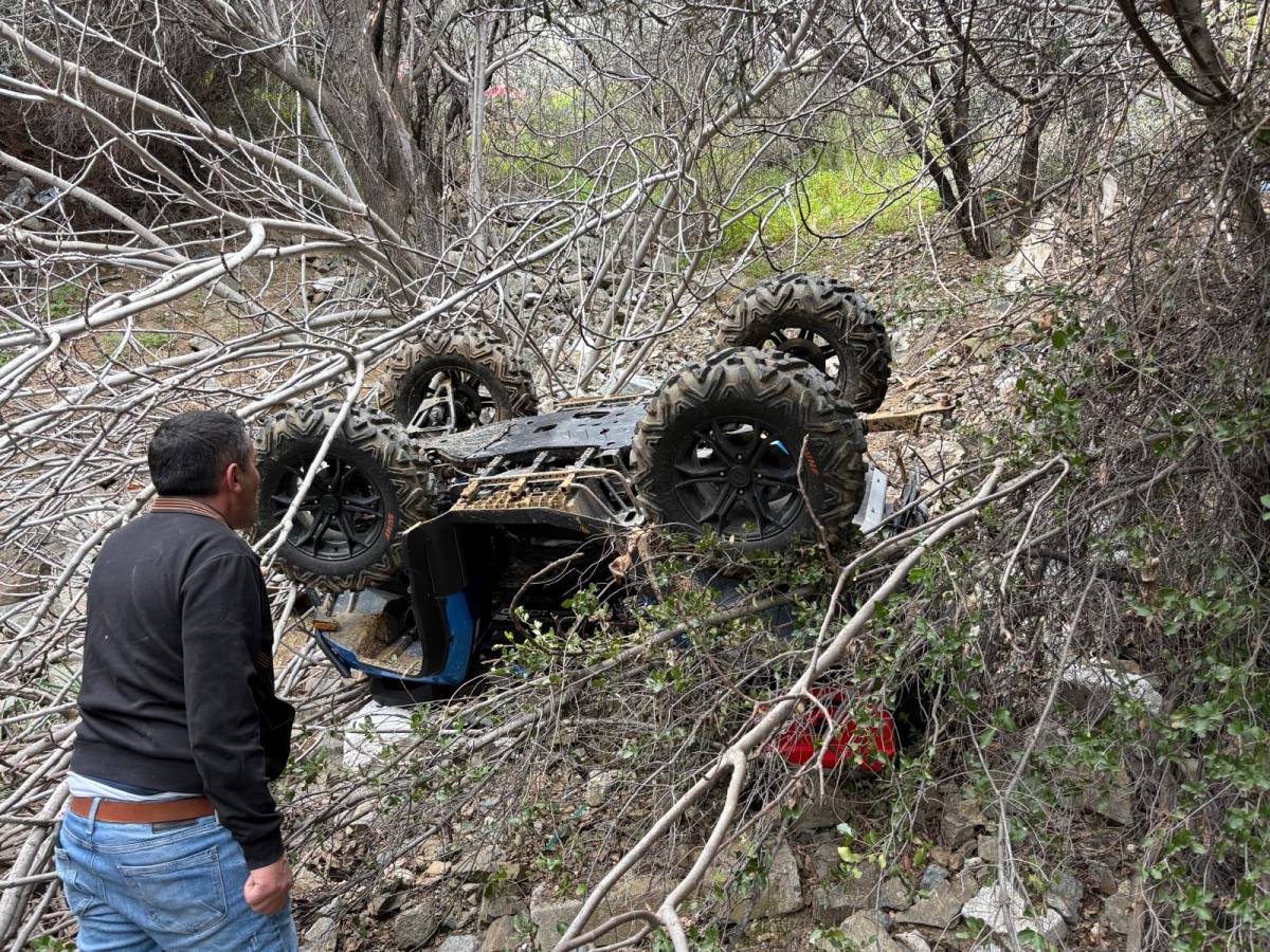 Edremit'te ATV devrildi: 2 yaralı